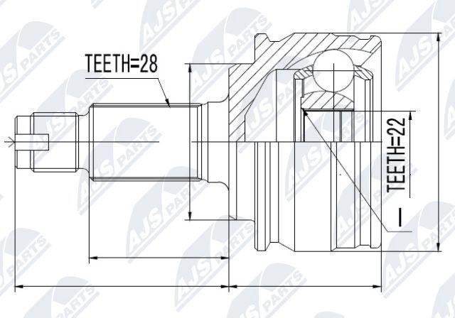 NTY Joint kit, drive shaft Article number: NPZ-SU-029 cheaply