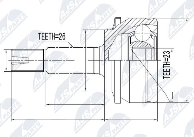 NTY Joint kit, drive shaft Article number: NPZ-TY-061 cheaply