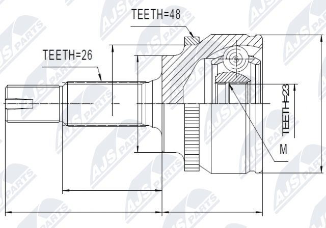 NTY Joint kit, drive shaft Article number: NPZ-TY-082 cheaply