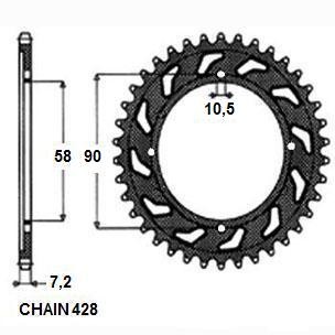 SUNSTAR Tandhjul Varenummer: 1-2061-42 billige