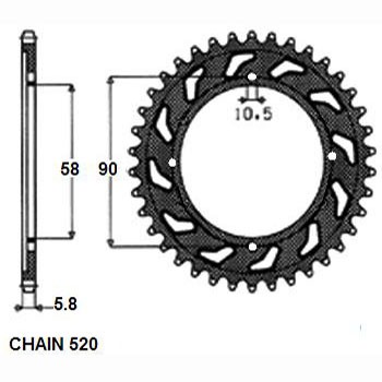 SUNSTAR Tandhjul Varenummer: 1-3079-39 billige