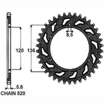 SUNSTAR Tandhjul Varenummer: 1-3511-37 billige