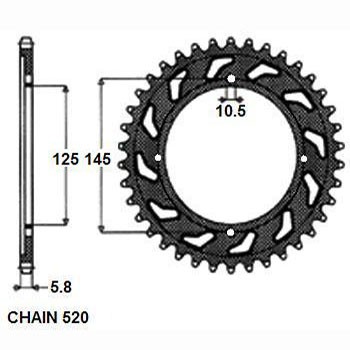 SUNSTAR Tandhjul Varenummer: 1-3538-47 billige