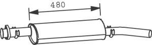 VEGAZ Front Silencer Article number: FTS-417 cheaply