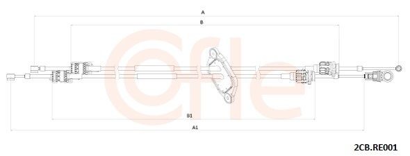 COFLE 2CB.RE001 Cable, manual transmission MASTER 2.3 dCi 170 FWD (EV0L, HV0L, UV0L) 170 PS Diesel