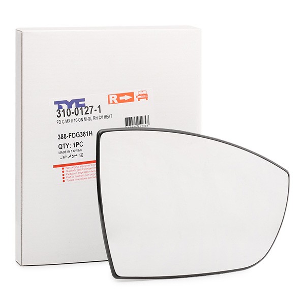 TYC Mirror Glass, outside mirror Article number: 310-0127-1 cheaply