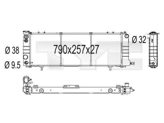 TYC Engine radiator Article number: 716-1001 cheaply