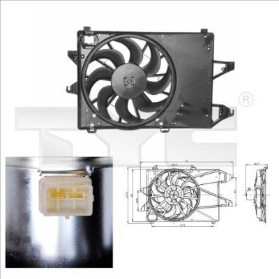 TYC Fan, radiator Article number: 810-0001 cheaply