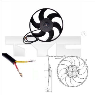 TYC Fan, radiator Article number: 826-0002 cheaply