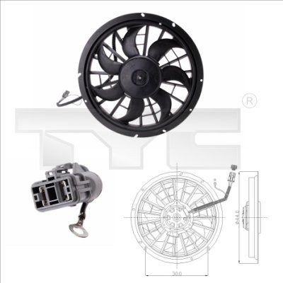 TYC Fan, radiator Article number: 838-0001 cheaply