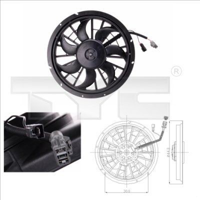 TYC Fan, radiator Article number: 838-0002 cheaply