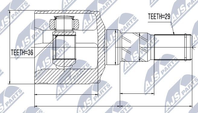NTY Joint kit, drive shaft Article number: NPW-CH-025 cheaply