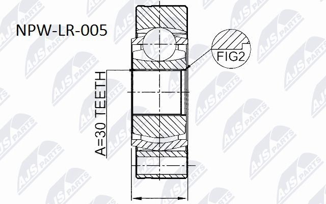 NTY Joint kit, drive shaft Article number: NPW-LR-005 cheaply