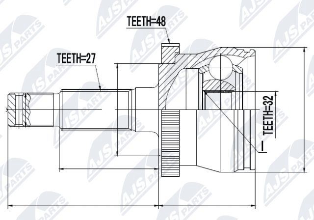 NTY Joint kit, drive shaft Article number: NPZ-CH-009 cheaply