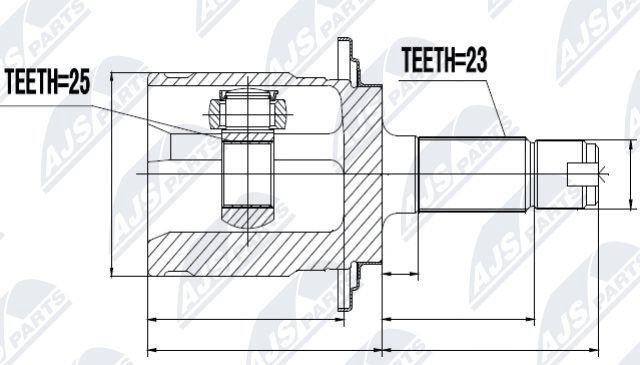 NTY Joint kit, drive shaft Article number: NPZ-HD-046 cheaply