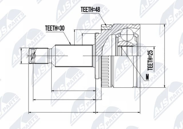 NTY Joint kit, drive shaft Article number: NPZ-KA-357 cheaply