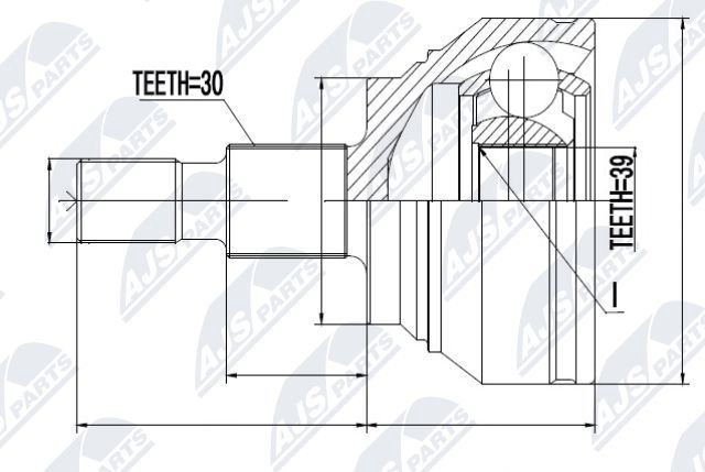NTY Joint kit, drive shaft Article number: NPZ-ME-012 cheaply