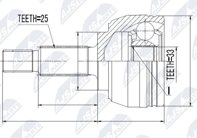 NTY Joint kit, drive shaft Article number: NPZ-RE-017 cheaply