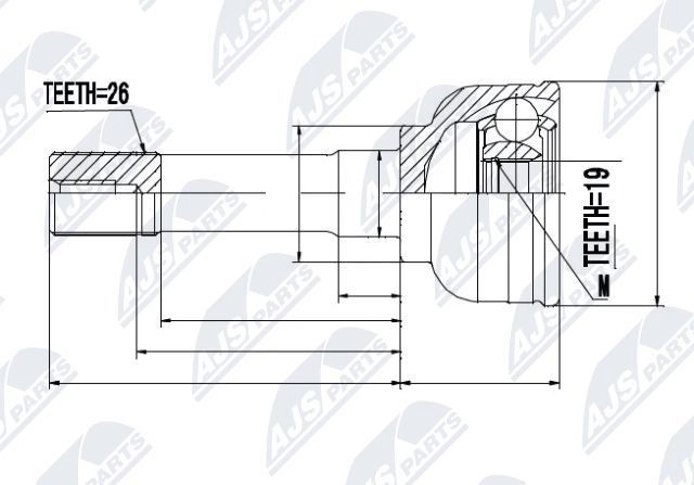NTY Joint kit, drive shaft Article number: NPZ-SU-023 cheaply