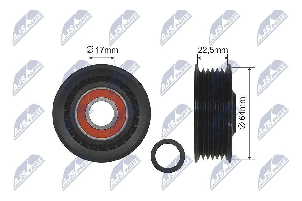 NTY Deflection / Guide Pulley, v-ribbed belt Article number: RNK-AU-001 cheaply