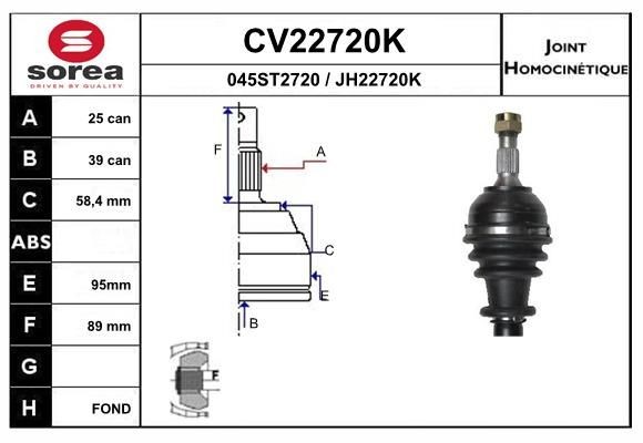 EAI Liigendlaager, veovõll Artikli number: CV22720K soodsalt