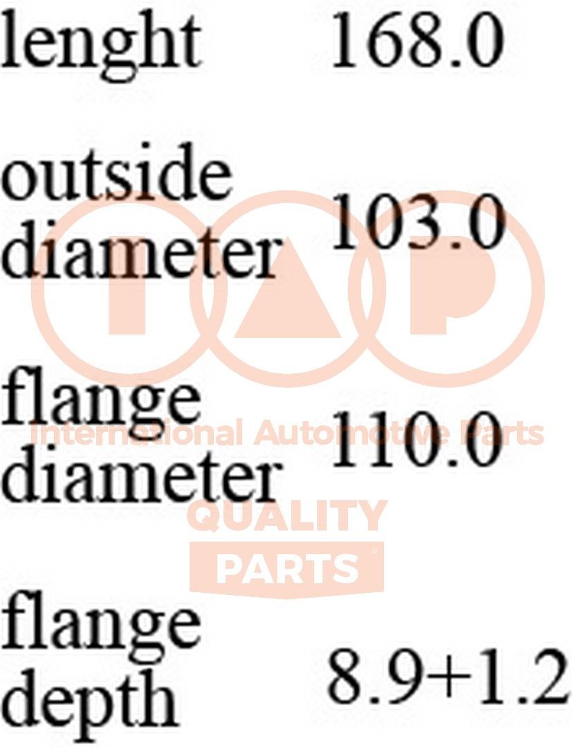 IAP QUALITY PARTS Cylinder Sleeve Kit Article number: 103-10045S cheaply