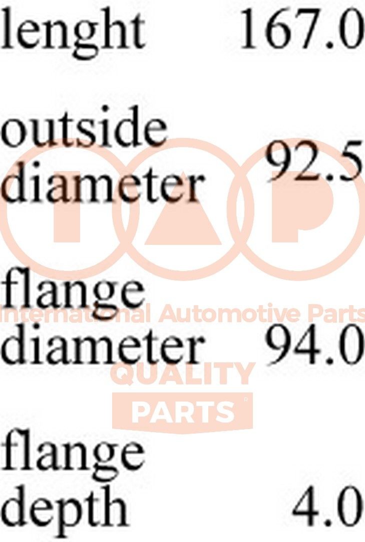 IAP QUALITY PARTS 103-13160S Σετ χιτωνίων κυλίνδρων MASTER 2.5 dCi 101 PS Πετρέλαιο 2013