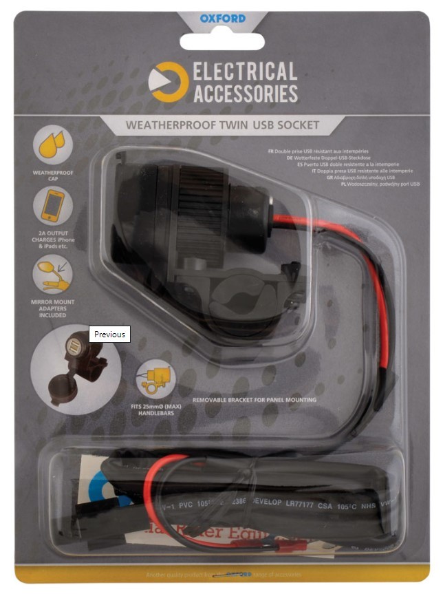 OXFORD Lader, mobil kommunikation Oximiser Dual USB socket Varenummer: EL102 billige
