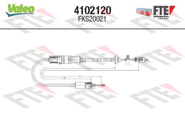 VALEO Clutch Cable Article number: 4102120 cheaply