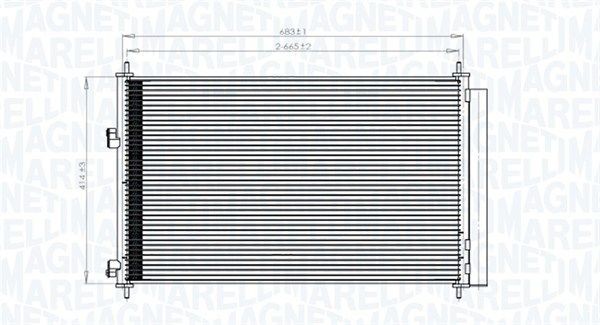 MAGNETI MARELLI Air conditioning condenser Article number: 350203742000 cheaply