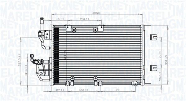 MAGNETI MARELLI Air conditioning condenser Article number: 350203771000 cheaply