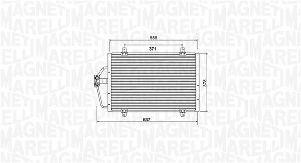 MAGNETI MARELLI Air conditioning condenser Article number: 350203784000 cheaply