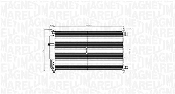 MAGNETI MARELLI Air conditioning condenser Article number: 350203829000 cheaply