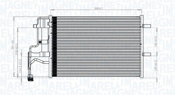MAGNETI MARELLI Air conditioning condenser Article number: 350203844000 cheaply