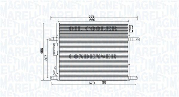 MAGNETI MARELLI Air conditioning condenser Article number: 350203967000 cheaply