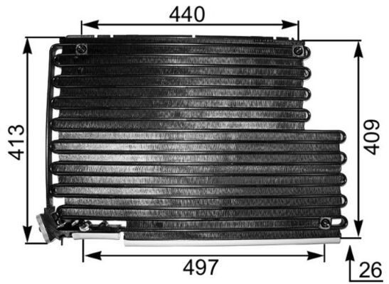 MAHLE ORIGINAL Kondensatorius, oro kondicionierius prekės numeris: AC 343 000S nebrangu