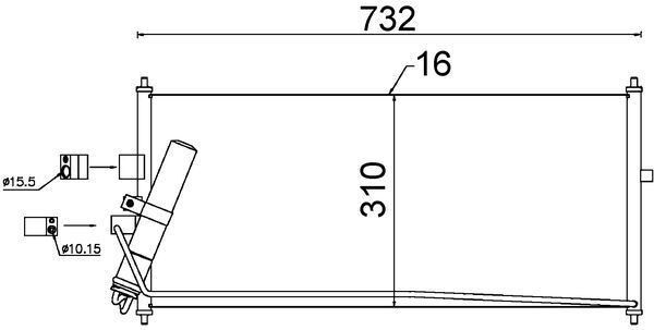 MAHLE ORIGINAL Kondensators, Gaisa kond. sistēma raksta numurs: AC 406 000S lēti