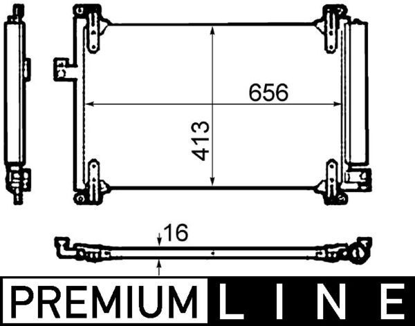 MAHLE ORIGINAL Air conditioning condenser Article number: AC 504 000P cheaply