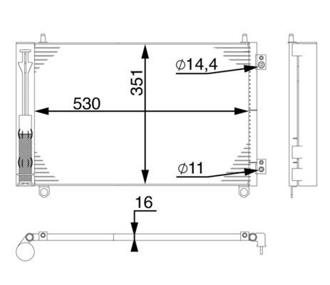 MAHLE ORIGINAL Air conditioning condenser Article number: AC 664 000S cheaply