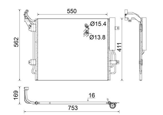 MAHLE ORIGINAL Air conditioning condenser Article number: AC 849 000S cheaply