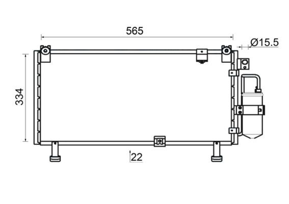 MAHLE ORIGINAL Air conditioning condenser Article number: AC 946 000S cheaply