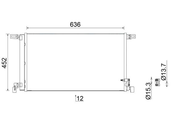 MAHLE ORIGINAL Air conditioning condenser Article number: AC 952 000S cheaply