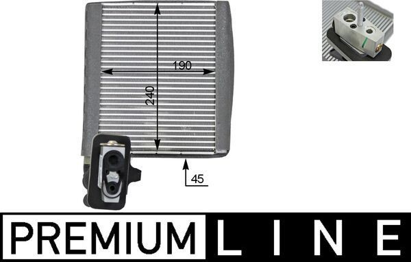 MAHLE ORIGINAL Air conditioning evaporator Article number: AE 119 000P cheaply