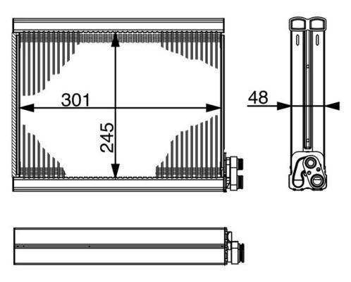MAHLE ORIGINAL Air conditioning evaporator Article number: AE 71 000S cheaply