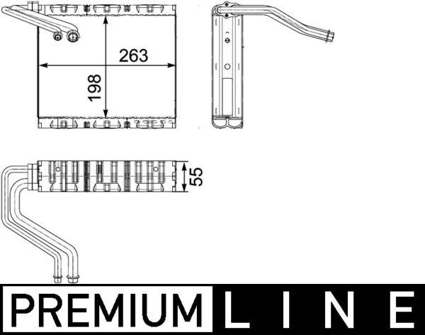 MAHLE ORIGINAL Air conditioning evaporator Article number: AE 85 000P cheaply