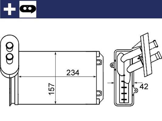MAHLE ORIGINAL Heater matrix Article number: AH 19 000S cheaply