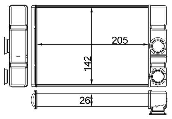 MAHLE ORIGINAL Heater matrix Article number: AH 260 000S cheaply