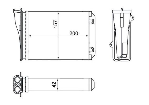 MAHLE ORIGINAL Heater matrix Article number: AH 274 000S cheaply