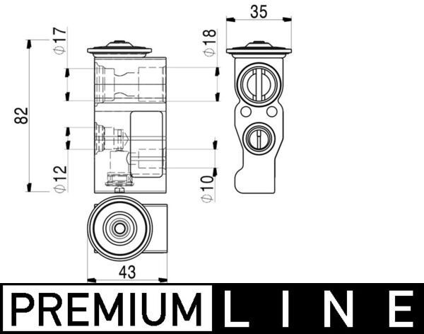 MAHLE ORIGINAL AC expansion valve Article number: AVE 2 000P cheaply