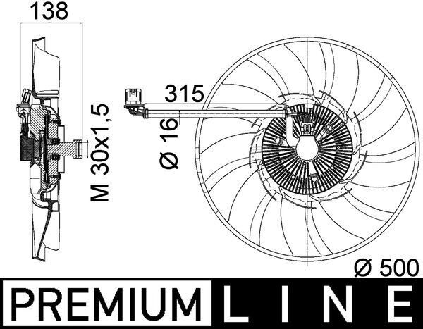 MAHLE ORIGINAL Fan, radiator Article number: CFF 471 000P cheaply